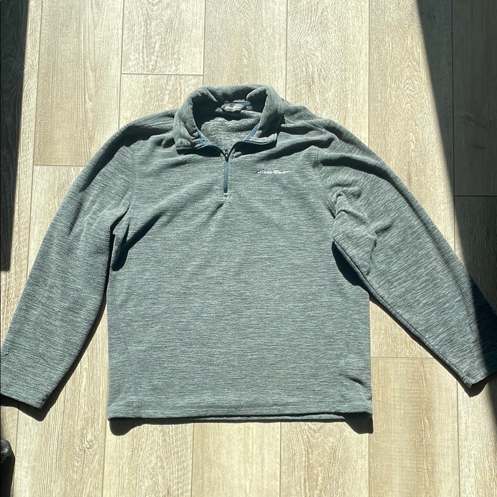 Men's Eddie Bauer Gray Quarter-Zip Sweater